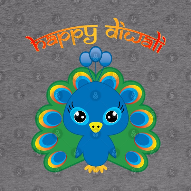 😍 Happy Diwali with cute peacock (girl)😍 by FK-UK